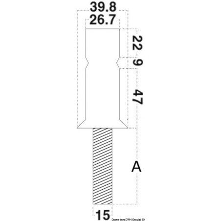 
Base chandelier AISI316 30 x 2 mm 
