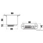 
Interrupteur pour 1 essuie-glace 15 A 
