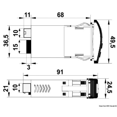 Interrupteur 1 essuie-glace 15 A | EAN 8033137108631 Ref 19.755.01