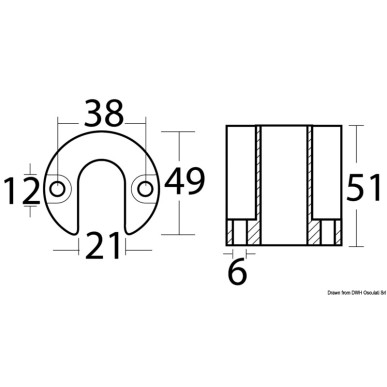 Anode pied aluminium Bravo/Blackhawk | EAN 8033137138676 Ref 43.424.30