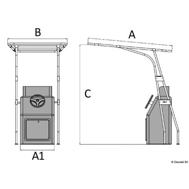 T-Top aluminium anodisé Ref 48.194.11