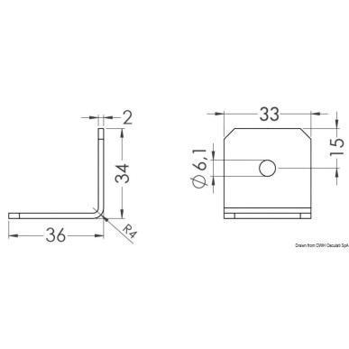 Etrier inox p. commande flexible distance | EAN 8033137103186 Ref 17.450.30