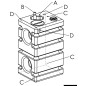
Réservoir verticale rigide modul.eau potable 236l 
