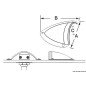 
Prise d'air inox 57x54x16 mm 
