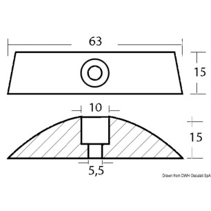 
Paire anodes zinc pour hélices pliables 
