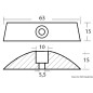 
Paire anodes zinc pour hélices pliables 
