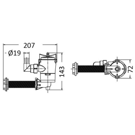 
Pompe cloison 90° d'aeration Europump 
