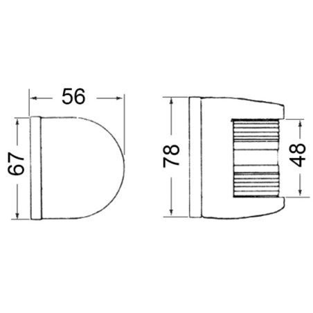 
Feu de navigation Utiity 85 acier/112,5° vert 
