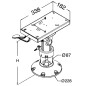 
Base et colonne + support de siège H 340/470 
