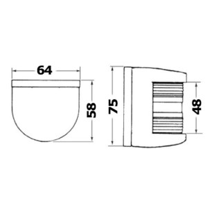 
Feu de navigation Utility77 blanc/135° poupe blanc 
