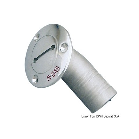 
Bouchon DIESEL incliné30° AISI316 poli miroir 50mm 
