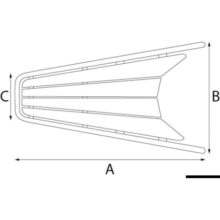
Delphinière AISI 316/teck simple Ø 32 mm 
