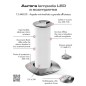 
Lampe de table  LED Aurora escamotable lunette rond inox 
