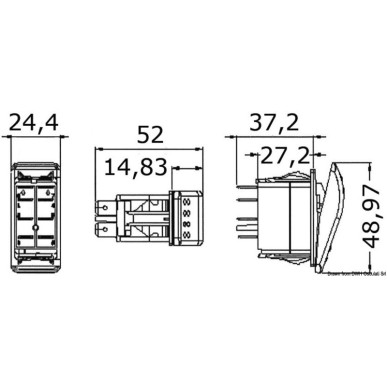 Interrupteurs bascule étanches Marina TOP double LED| EAN 8033137089381 Ref 14.212.05