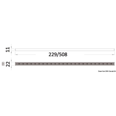 
Barre lumineuse LED 508 mm 12V blanc 
