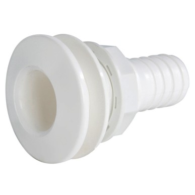 
Passe-coque plastique blanc avec embout 2" 
