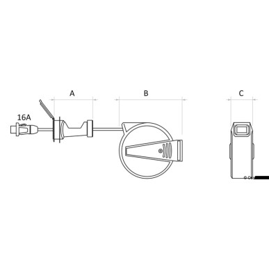 Prise de quai avec rallonge électrique rétractable | EAN 8033137226311 Ref 14.322.01