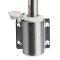 
Hampe en inox 60 cm avec feu en plastique blanc 
