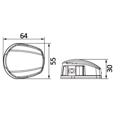 
Feux navigation LED NEMO -gauche+droit 112,5° Bulk montage horizontal
