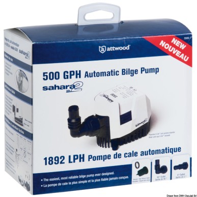 Pompe fond de cale ATTWOOD Sahara Mk2 S500 12V 26l | EAN 8033137206351 Ref 16.490.01