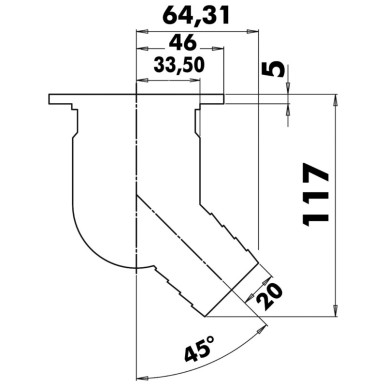 Evacuation p. cockpit AISI 316 Ø 92 | EAN 8033137097157 Ref 17.118.01
