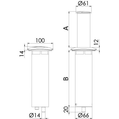 Lampe de table LED Aurora escamotable| EAN 8033137193392 Ref 13.448.06