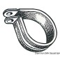 
Collier de serrage inox caoutchouté 14 mm 
