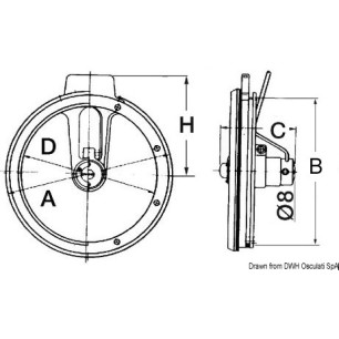 
Hublot tournant EIWA 24 V passage 300 mm 
