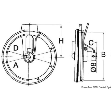 
Hublot tournant EIWA 24 V passage 300 mm 
