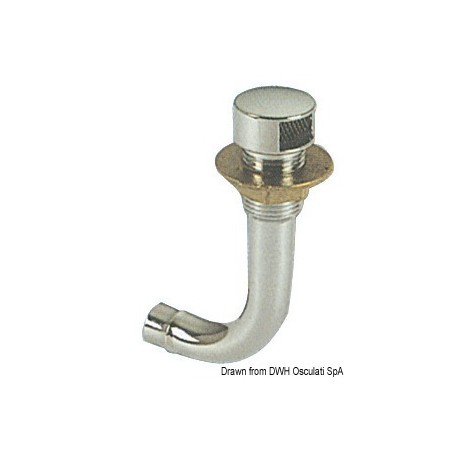 
Event laiton chromé coudé 90° droit 16 mm 
