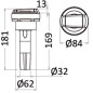 Douche eau froide Saturn base horizontale blanche
Douche eau froide Saturn base horizontale blanche