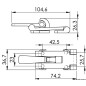 
Grenouillère AISI 316 104,6 x 36,7 mm 

