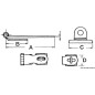 
Bloque coquerons inox 64x29 mm 
