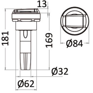 
Douche Saturn mitigeur horizontal blanc 
