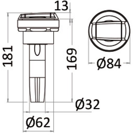 
Douche Saturn mitigeur horizontal blanc 
