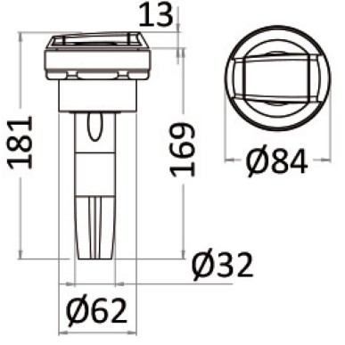 Douche Saturn + mitigeur intégré eau chaude/froide| EAN 8033137201509 Ref 15.470.01