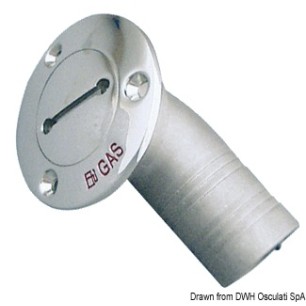 
Bouchon WASTE incliné 30° AISI316 poli miroir 38mm 
