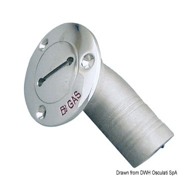 Bouchon WASTE incliné 30+ AISI316 poli miroir 38mm | EAN 8033137111150 Ref 20.867.06