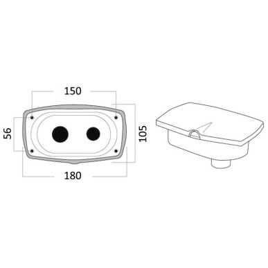 Boîtier douchette pont New Edge gâchette Mizar| EAN 8033137191404 Ref 15.257.41BU