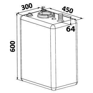 
Réservoir carburant PE 70 l 
