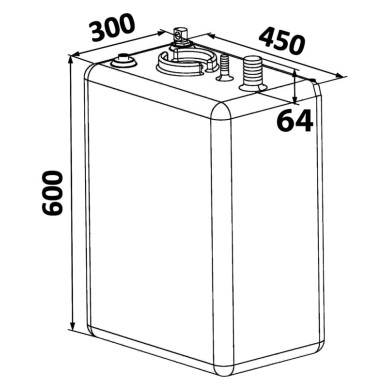 
Réservoir carburant PE 70 l 
