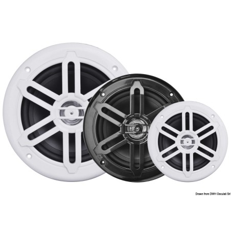 
Enceintes double cône 6,5" - 2x120 W blanc 
