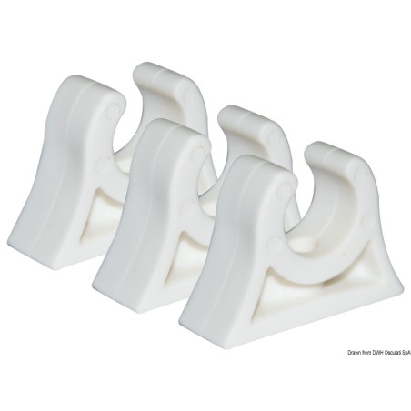 Clip white tubes 22/24 mm | EAN 8033137121371 Ref 34.358.23