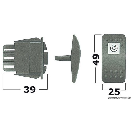 
Interrupteur (ON)-OFF-(ON) 12 V 
