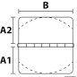 
Mega charnière moulée AISI316 51x51x102 mm 
