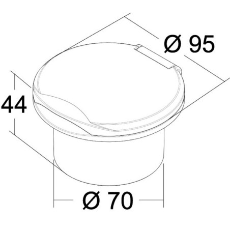 
Boîtier douche blanc Classic Evo tuyau nylon 4 mm BULK 10 pièces
