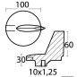 
Queue carpe directionelle zinc Yamaha 200/300 HP 
