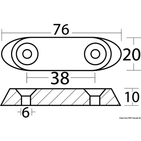 
Anode plaque zinc 40/50 HP 4 temps 
