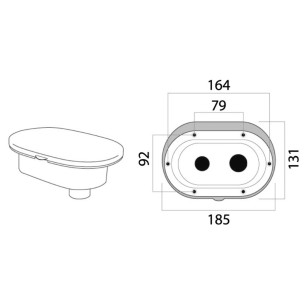 
Coffret douche blanc Oval PVC 4 m sortie arrière Emballage BULK 10 pcs.
