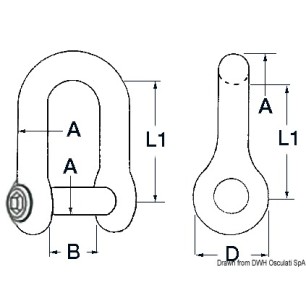 
Manille pour ancres AISI 316 5 mm 
